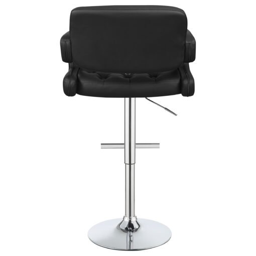 Brandi Adjustable Bar Stool Black and Chrome - Image 7