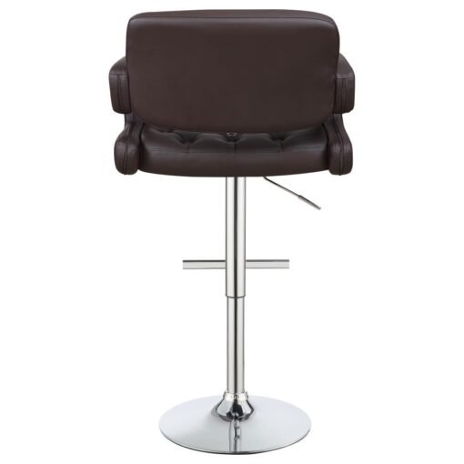 Brandi Adjustable Bar Stool Chrome and Brown - Image 7