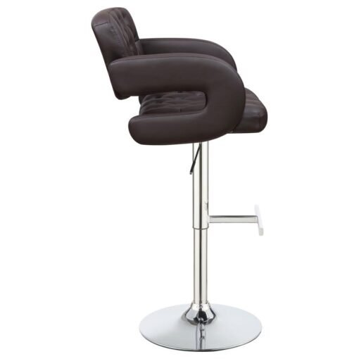Brandi Adjustable Bar Stool Chrome and Brown - Image 8