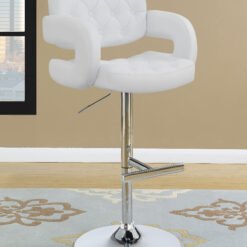 Brandi Adjustable Bar Stool Chrome and White