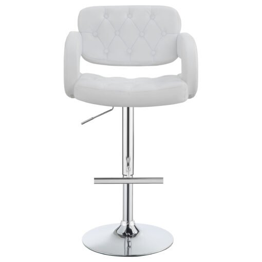 Brandi Adjustable Bar Stool Chrome and White - Image 4