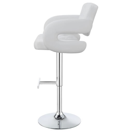 Brandi Adjustable Bar Stool Chrome and White - Image 6