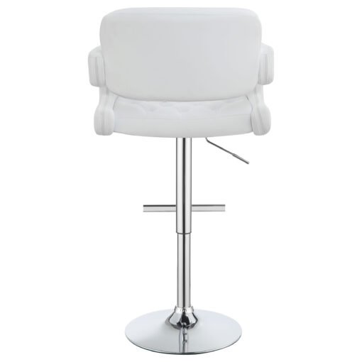 Brandi Adjustable Bar Stool Chrome and White - Image 7