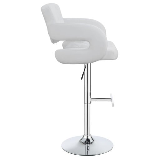 Brandi Adjustable Bar Stool Chrome and White - Image 8
