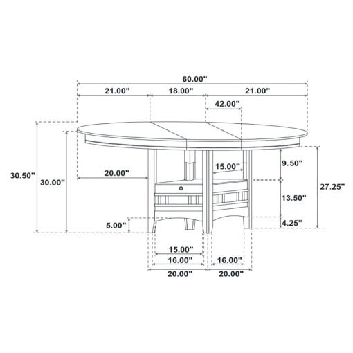 Lavon Oval 60-inch Extension Leaf Dining Table Espresso - Image 7