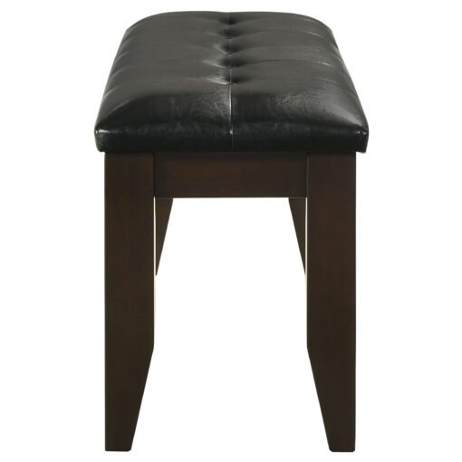 Dalila Leatherette Upholstered Wood Dining Bench Cappuccino - Image 4