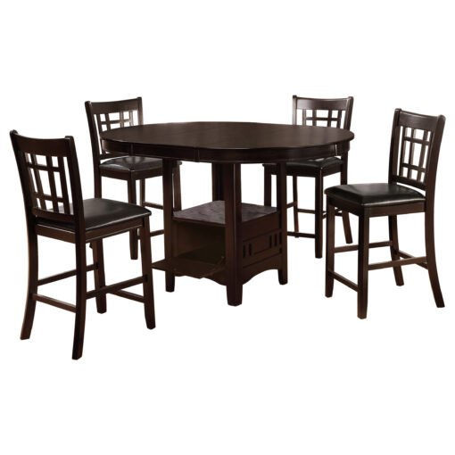 Lavon 5-piece Oval Counter Height Dining Set Espresso - Image 2