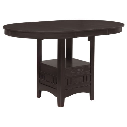 Lavon Oval 60-inch Extension Counter Dining Table Espresso - Image 2
