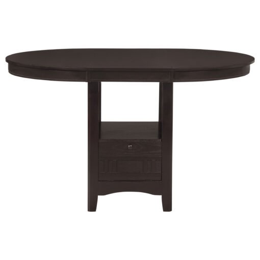 Lavon Oval 60-inch Extension Counter Dining Table Espresso - Image 4