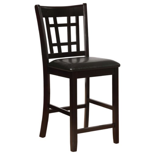Lavon Wood Counter Chair Black and Espresso (Set of 2) - Image 3