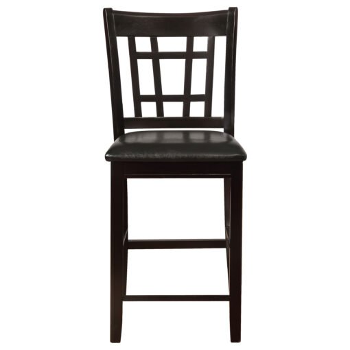 Lavon Wood Counter Chair Black and Espresso (Set of 2) - Image 4