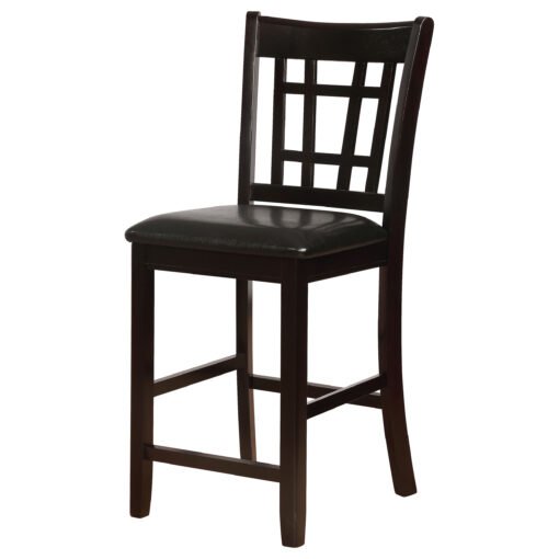 Lavon Wood Counter Chair Black and Espresso (Set of 2) - Image 5