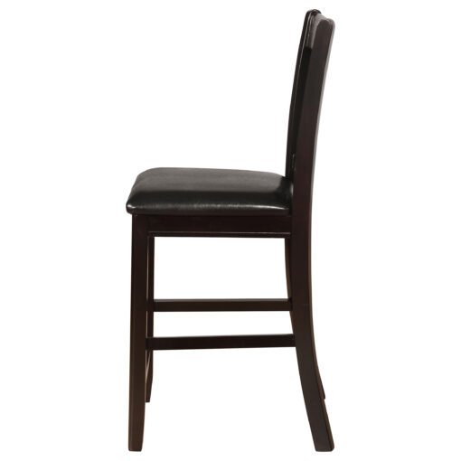 Lavon Wood Counter Chair Black and Espresso (Set of 2) - Image 6