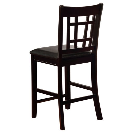 Lavon Wood Counter Chair Black and Espresso (Set of 2) - Image 7