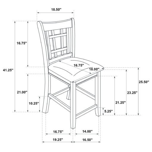 Lavon Wood Counter Chair Black and Espresso (Set of 2) - Image 11