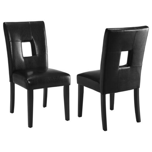 Shannon Upholstered Dining Side Chair Black (Set of 2) - Image 2