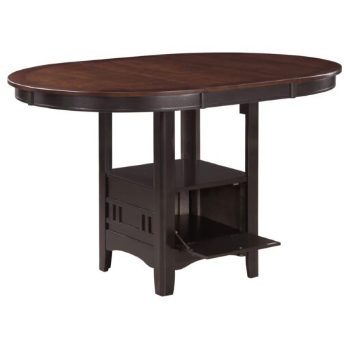Lavon Oval 60-inch Extension Counter Dining Table Chestnut - Image 2