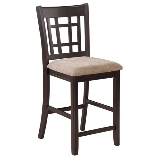 Lavon Wood Counter Chair Tan and Espresso (Set of 2) - Image 3