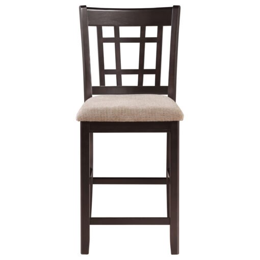 Lavon Wood Counter Chair Tan and Espresso (Set of 2) - Image 4