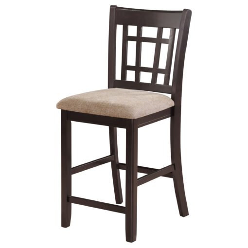 Lavon Wood Counter Chair Tan and Espresso (Set of 2) - Image 5