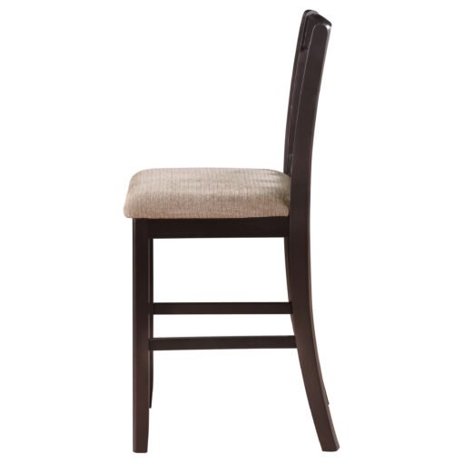 Lavon Wood Counter Chair Tan and Espresso (Set of 2) - Image 6