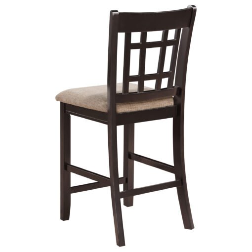 Lavon Wood Counter Chair Tan and Espresso (Set of 2) - Image 7