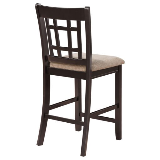Lavon Wood Counter Chair Tan and Espresso (Set of 2) - Image 8