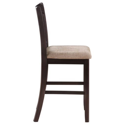 Lavon Wood Counter Chair Tan and Espresso (Set of 2) - Image 9