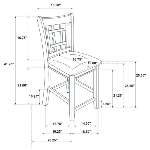 Lavon Wood Counter Chair Tan and Espresso (Set of 2) - Image 13