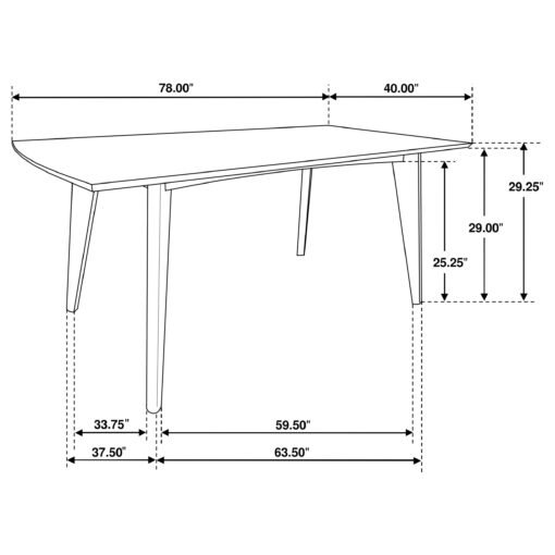 Malone 5-piece Rectangular Dining Table Set Dark Walnut - Image 11