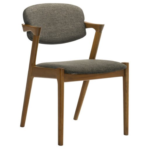 Malone Padded Wood Dining Arm Chair Dark Walnut (Set of 2) - Image 3