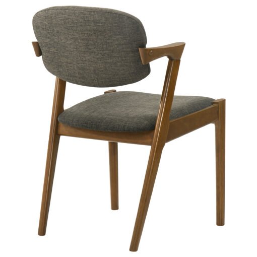 Malone Padded Wood Dining Arm Chair Dark Walnut (Set of 2) - Image 8