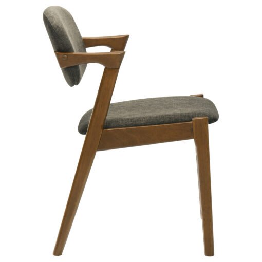 Malone Padded Wood Dining Arm Chair Dark Walnut (Set of 2) - Image 9