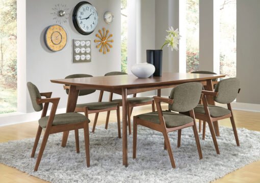 Malone Padded Wood Dining Arm Chair Dark Walnut (Set of 2) - Image 14