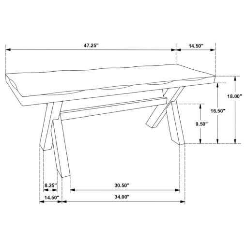 Alston 47-inch Solid Wood Dining Bench Knotty Nutmeg - Image 7