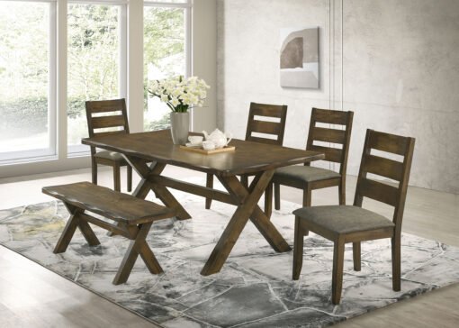 Alston 47-inch Solid Wood Dining Bench Knotty Nutmeg - Image 8