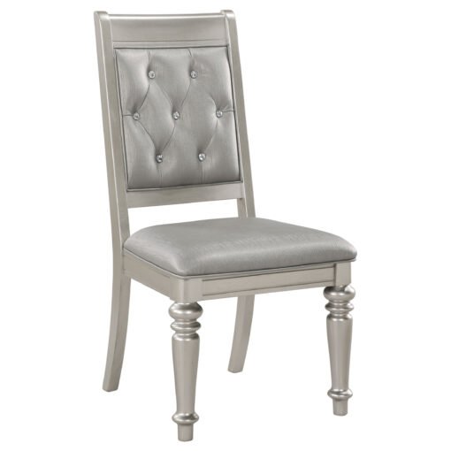 Bling Game 5-piece Rectangular Dining Set Metallic Platinum - Image 8