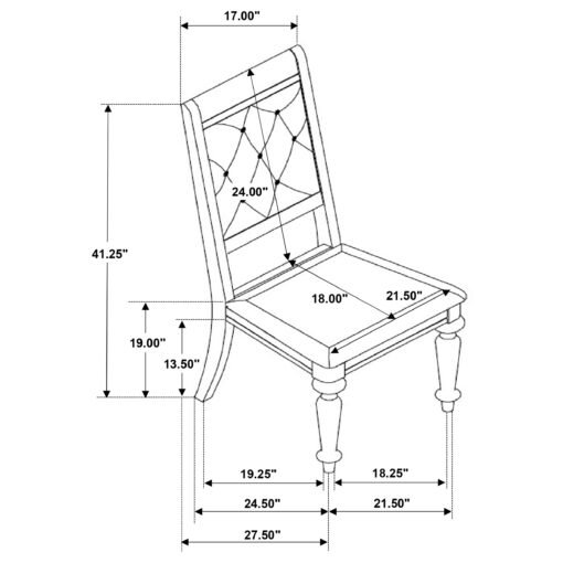 Bling Game Dining Side Chair Metallic Platinum (Set of 2) - Image 14