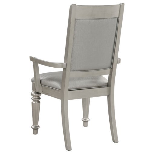 Bling Game Dining Arm Chair Metallic Platinum (Set of 2) - Image 7