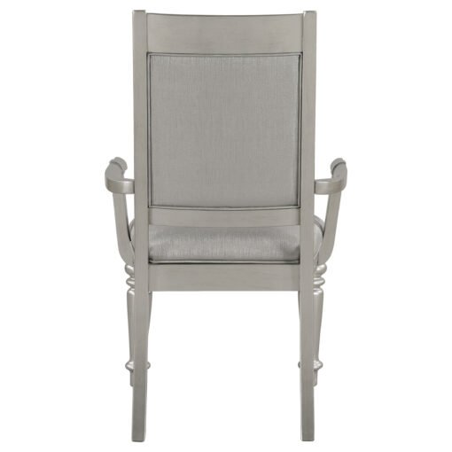 Bling Game Dining Arm Chair Metallic Platinum (Set of 2) - Image 8