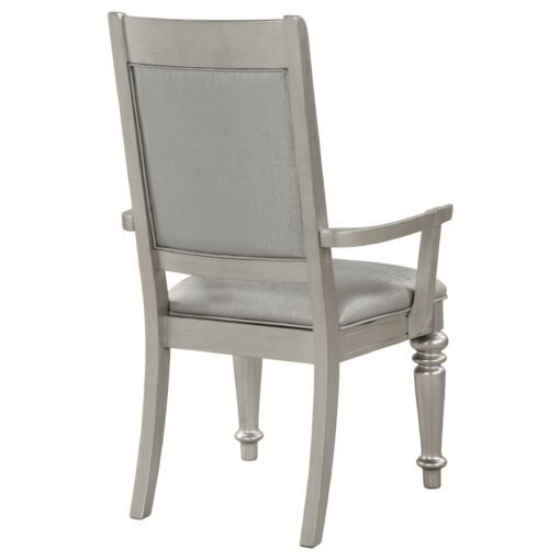 Bling Game Dining Arm Chair Metallic Platinum (Set of 2) - Image 9