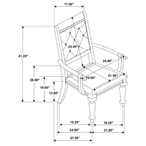 Bling Game Dining Arm Chair Metallic Platinum (Set of 2) - Image 14