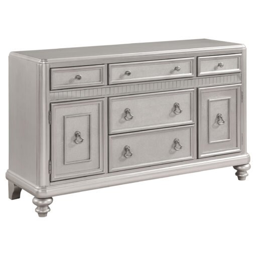 Bling Game Dining Sideboard Buffet Cabinet Metallic Platinum - Image 2