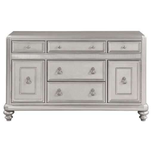 Bling Game Dining Sideboard Buffet Cabinet Metallic Platinum - Image 3