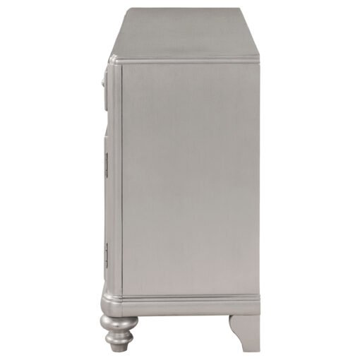 Bling Game Dining Sideboard Buffet Cabinet Metallic Platinum - Image 5