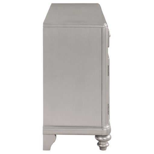 Bling Game Dining Sideboard Buffet Cabinet Metallic Platinum - Image 9