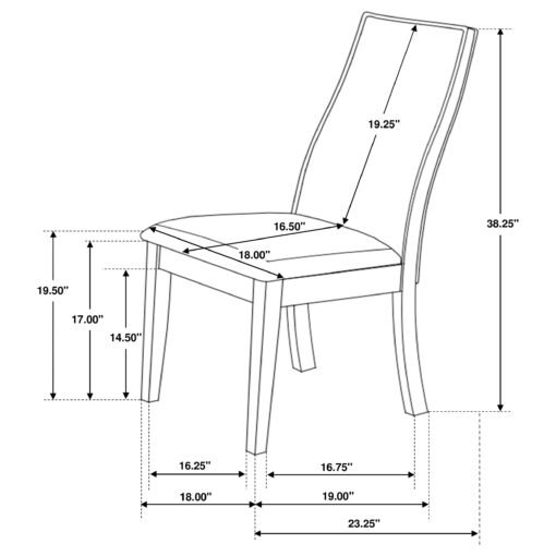Spring Creek Upholstered Dining Chair Chocolate (Set of 2) - Image 7