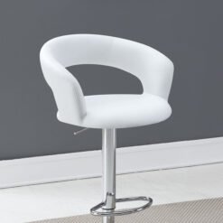 Barraza 29-inch Adjustable Height Bar Stool White and Chrome