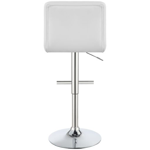 Lenny Upholstered Adjustable Bar Stool White (Set of 2) - Image 7