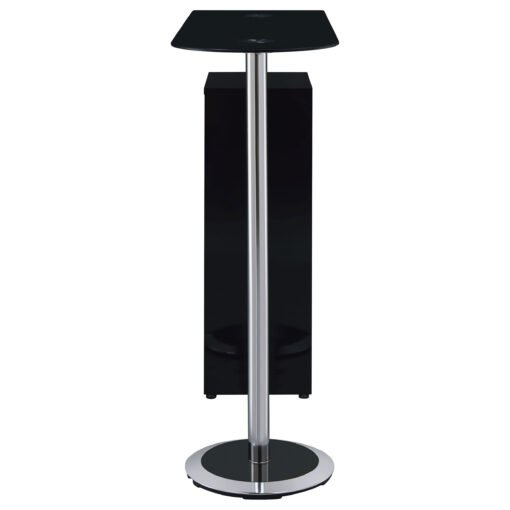 Koufax 48-inch Pub Height Bar Table Black High Gloss - Image 5